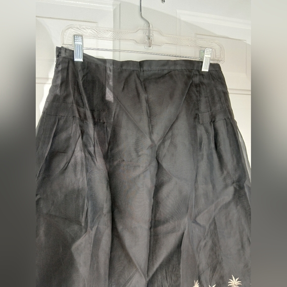 Carole Little 100% silk skirt Black & Gold beads with embroidery Size 6 EUC - Picture 8 of 9